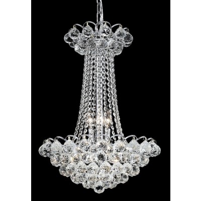 6 Lights crystal chandelier Chrome plated