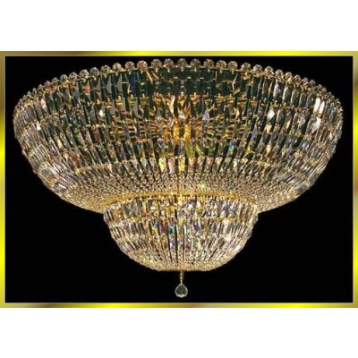 8 light crystal flush mount in gold plated finish