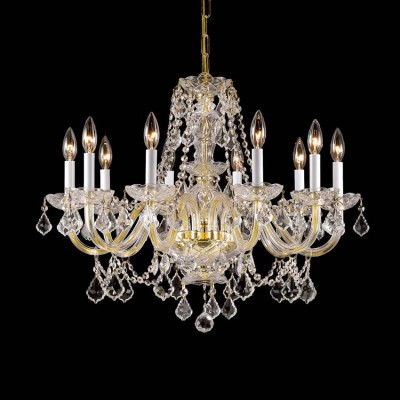 Gold plated 8 Lights Bohemian Crystal chandelier