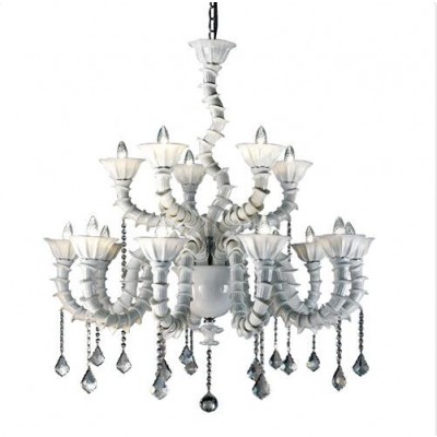 Chrome Eighteen-Light Chandelier