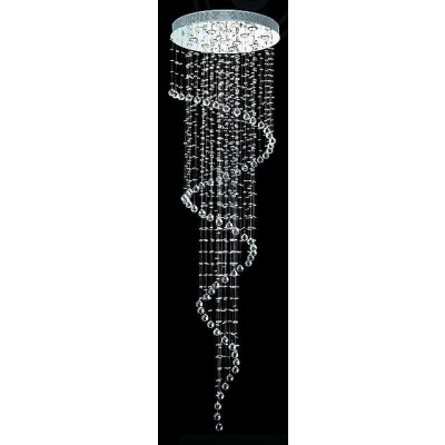 5 light polished chrome Contemporary spiral Crystal Chandelier 