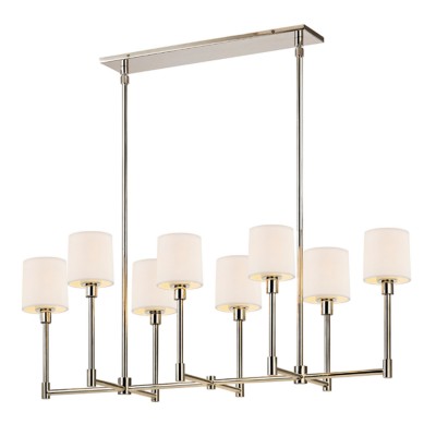 Satin Nickel LED 38.25-Inch Eight Light Linear Pendant