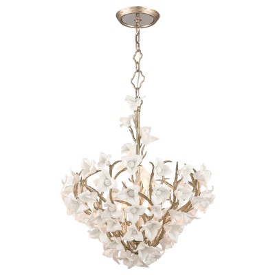 Silver Leaf 26.5-Inch Six-Light Pendant