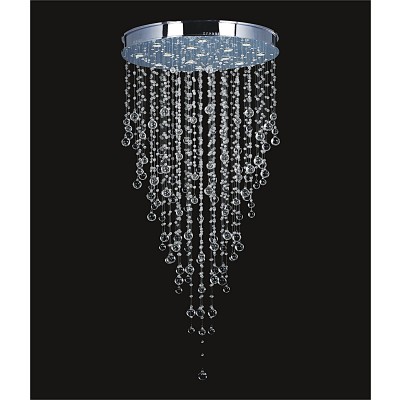14 Lights contemporary crystal chandelier chrome plated base