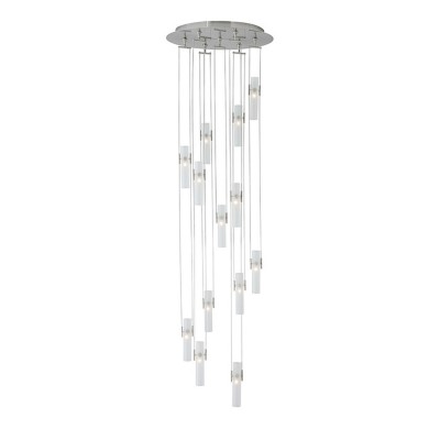 Satin Nickel Thirteen-Light Pendant
