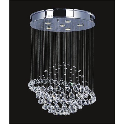 6 light Galactic Crystal Chandelier chrome plated base