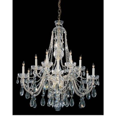 Brass Six-Light Chandelier