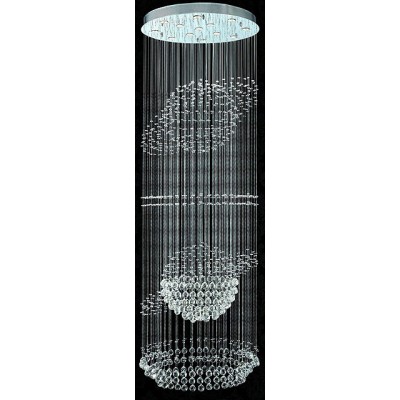 8 light polished chrome Contemporary Crystal Chandelier 