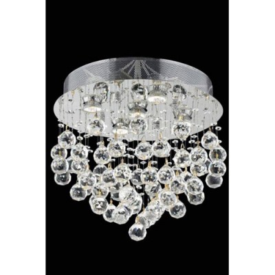  Galaxy Swarovski Elements Crystal Chrome Five Light 16-in Flush Mount Fixture