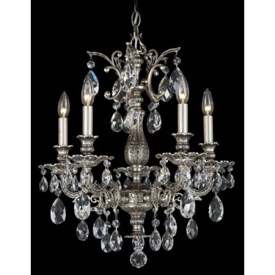 Five-Light Clear Spectra Crystal Chandelier, 18W x 21.5H x 18D