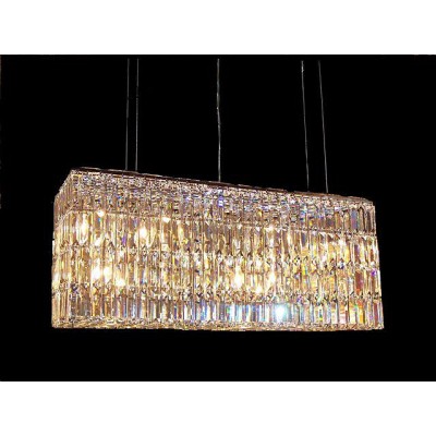 8 light polished chrome Contemporary Crystal Chandelier 