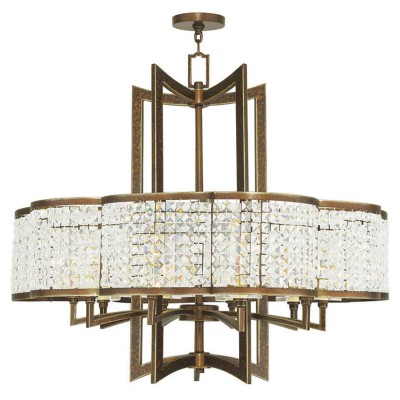 Grammercy Hand Painted Palacial Bronze 34-Inch Ten-Light Pendant