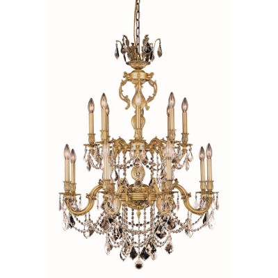  French Gold 16-Light Chandelier with Royal Cut Crystal