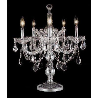 Maria Theresa 5-light table lamp in chrome finish  