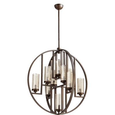 Oiled Bronze 32-Inch Ten-Light Pendant