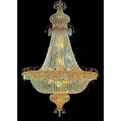 Entryway/ foyer crystal chandelier in gold plated finish