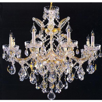 Gold plated Maria Theresa chandelier dressed with chinese number one crystal