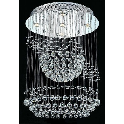 5 light polished chrome Contemporary galaxy Crystal Chandelier 