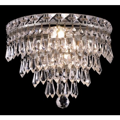 3 Light crystal wall sconce