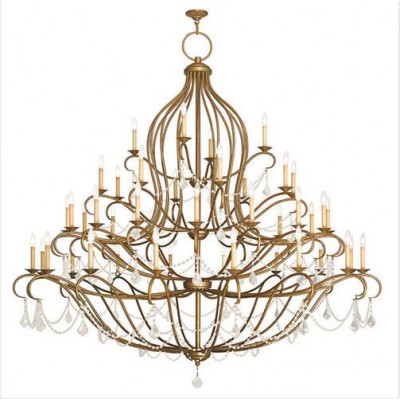 Gold Leaf 79.5-Inch 44-Light Grand Foyer Chandelier
