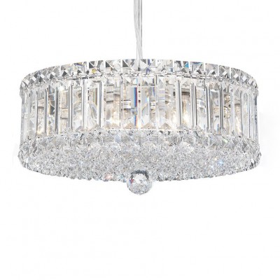 Contemporary Crystal Chandelier in polished chrome finish