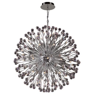 Aspasia 54-Light Polished Chrome Pendant with Asfour Handcut Crystal Glass -Halogen