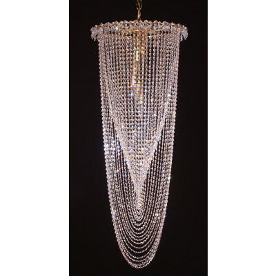 12 lights crystal chandelier in gold plated finish