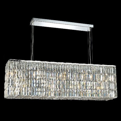 9 light polished chrome Contemporary Crystal Chandelier 