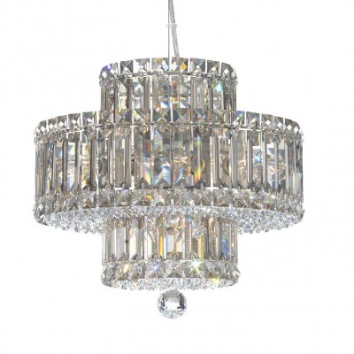 Contemporary Crystal Chandelier in polished chrome finish