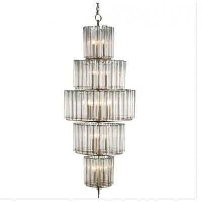 Silver Leaf 18-Light Chandelier