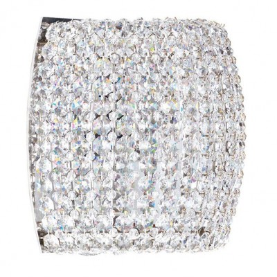 1 Light crystal Wall Sconce in polished chrome finish