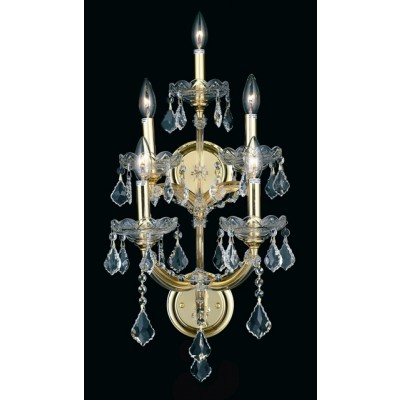 5 Light crystal wall sconce