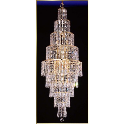 18 lights crystal chandelier in gold plated finish
