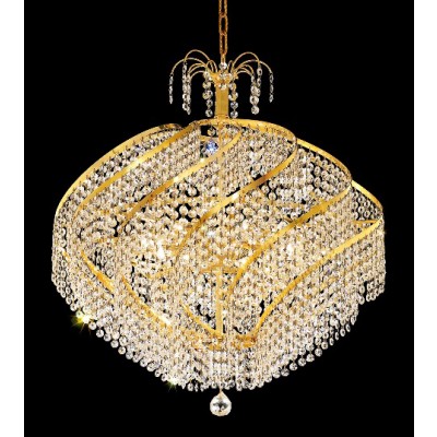 15 Light crystal chandelier in gold finish