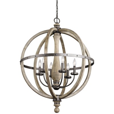 Antique Gray Six Light Pendant