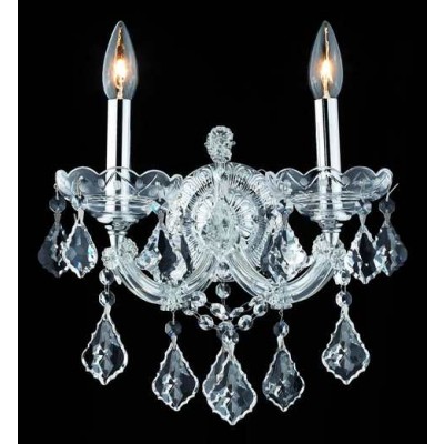 2 Lights crystal wall sconce