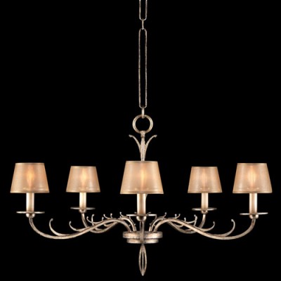  Five-Light Chandelier in Platinized Silver Finish