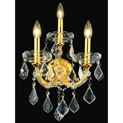 3 Light crystal wall sconce