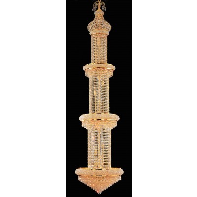 Entryway/ foyer crystal chandelier in gold plated finish