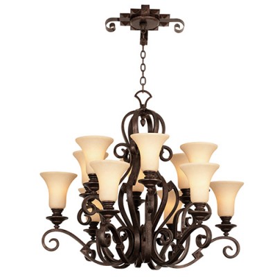  Copper Claret 12-Light Chandelier