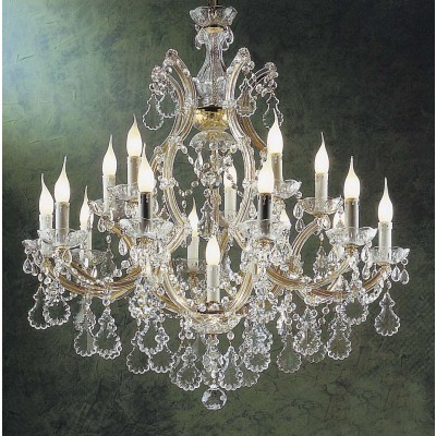 16 Lights Maria Theresa crystal chandelier dressed with clear crystals