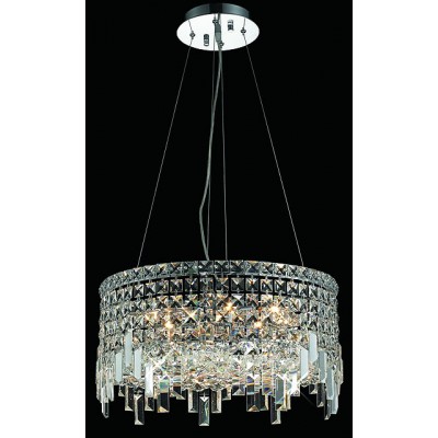 12 light polished chrome Contemporary Crystal Chandelier 