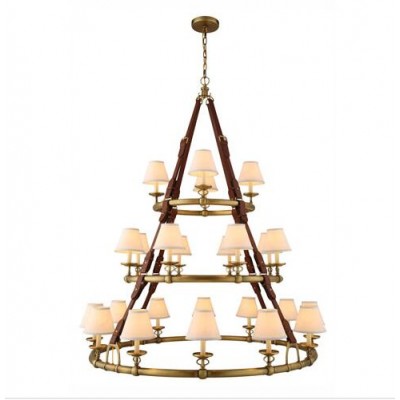 Brass 24-Light Chandelier