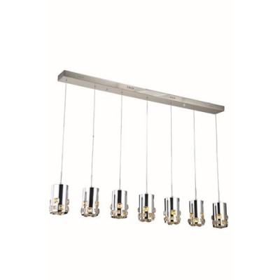 Broadway Royal Cut Crystal Chrome LED Seven Light 54.5-in Pendant