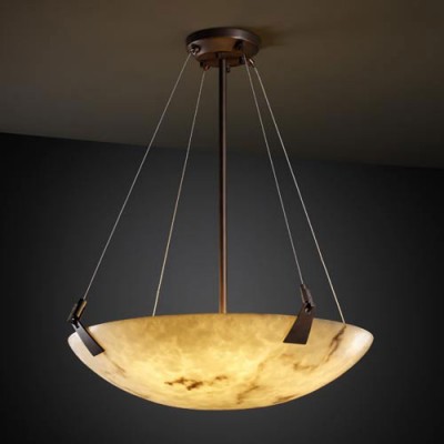 Design Group LumenAria 36-Inch Bowl 6000 Lumen LED Pendant with Tapered Clips