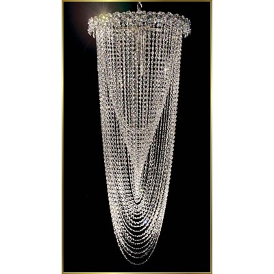 12 lights crystal chandelier in polished chrome finish