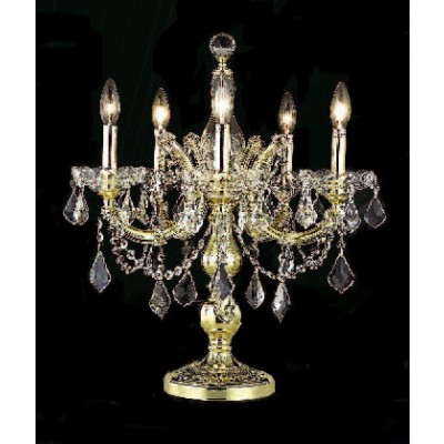 Maria Theresa 5-light table lamp in gold finish 