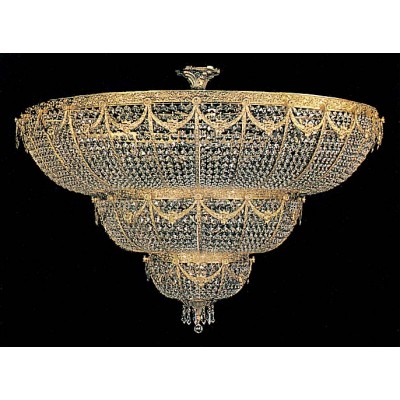 Entryway/ foyer crystal chandelier in gold plated finish