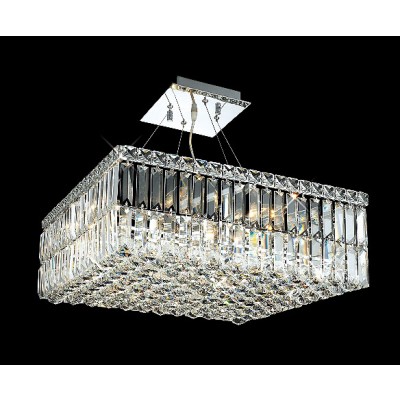 12 light polished chrome Contemporary Crystal Chandelier 