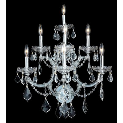 7 Light crystal wallsconce